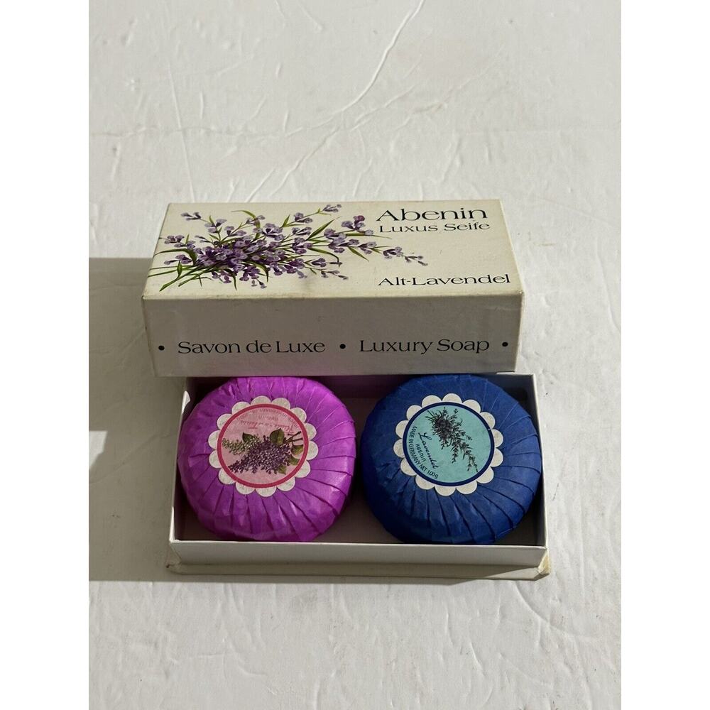 ABENIN‎ BERLIN LUXURY SOAP VINTAGE Box Set Of 2 (lavender + Flieder Aus Tessin)